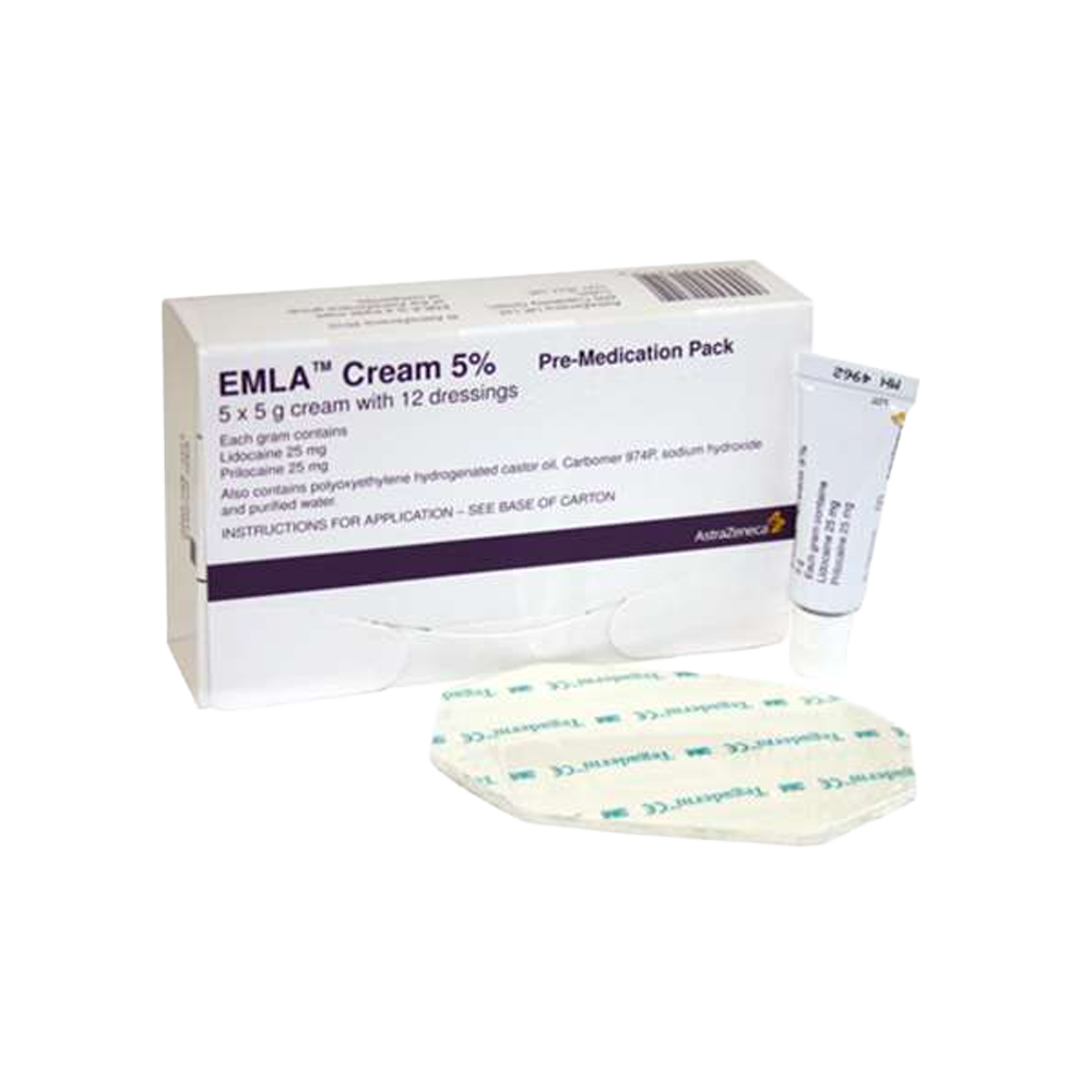 Emla 5% Cream 5 x 5g With 12 Dressings